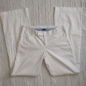 White Original Button-Tab Stretchy Trousers from the Gap Sz. 4